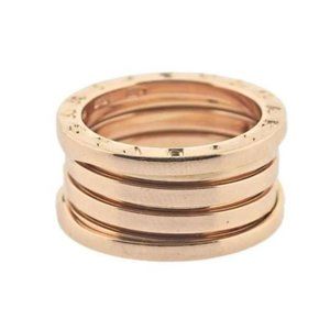 Bulgari Bvlgari 18k Rose Gold B.Zero1 4 Band Ring Size 7
